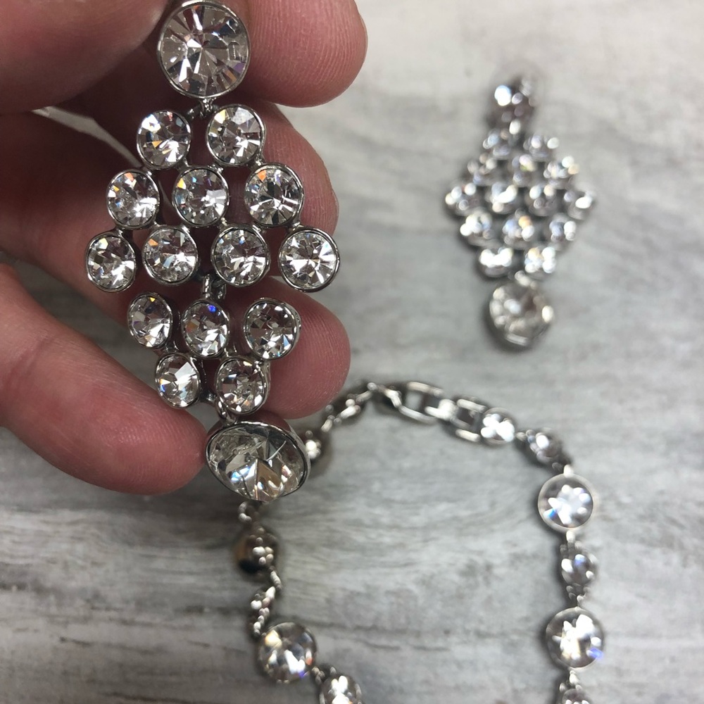 LIKE NEW Givenchy Rhinestone Bracelet & Earrings - Picture 2 of 2